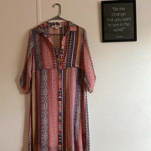 Hope Springs Vintage Pattern Dress